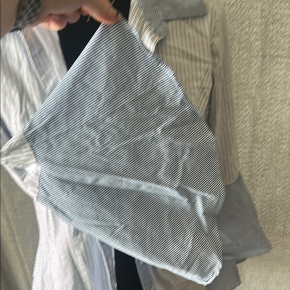 White House Black Market Blue and White Striped Top - Picture 3 of 5